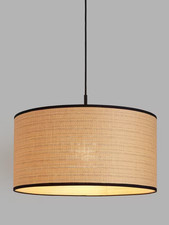 John Lewis Serenity Natural Pendant Ceiling Light, Natural/Black(see description