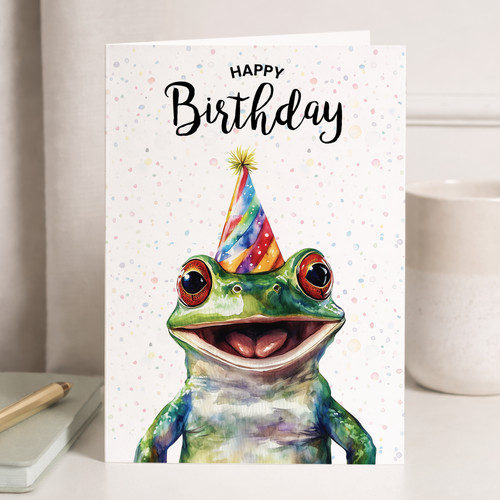 Frog illustration birthday - frog,