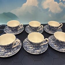 6x Vintage Ceramic Hunter