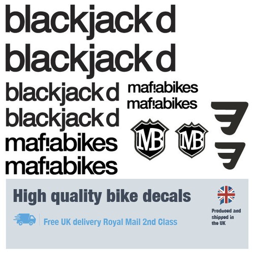 Mafia blackjack bike decals - bike,