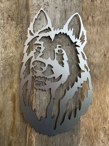 German shepherd dog - steel, wall