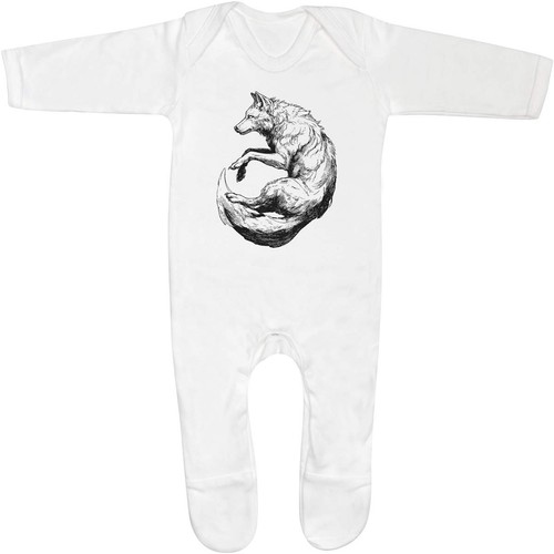 Spirit wolf baby sleepsuit - wolf',