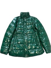 Tommy Hilfiger Women’s Shiny Puffer Jacket – Green – Size XS (Fits up to M)