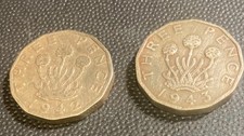 1942 & 2943 3 Pence Coins