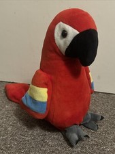 Playtive talking parrot plush soft toy repeats what you say play tive READ DES