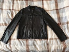 SUPERDRY Vintage Coated Denim Racer Jacket BLACK XL NEW