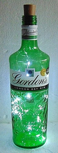 Gordon gin bottle - bottle, lamp