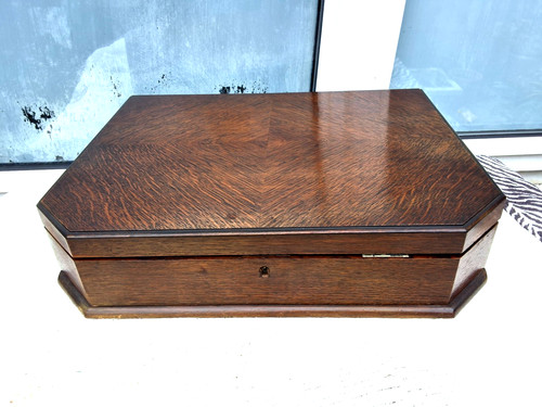 Antique oak wood hexagonal - wood,