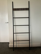 Metal And Wood 4 Tier Clothes Rail With Hooks *please read description*