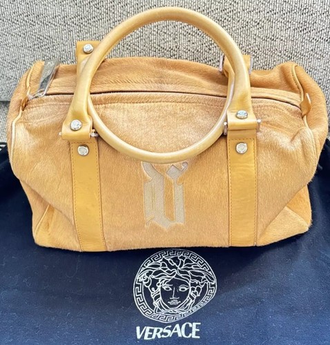 Designer versace tan pony hair - versace,