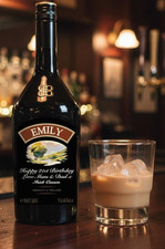 Personalised DieCut BAILEYS Bottle Label - Pre-cut Gloss Finish - Add Any Text