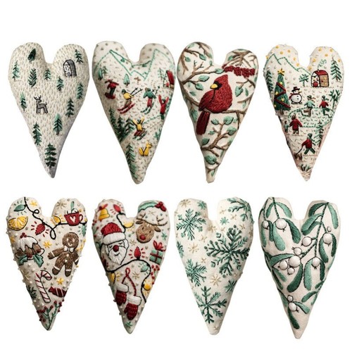 Festival heart cross stitch - festival,