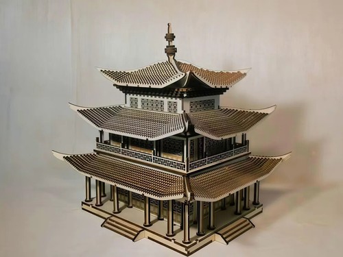 Puzzles wooden pagoda build - puzzles,