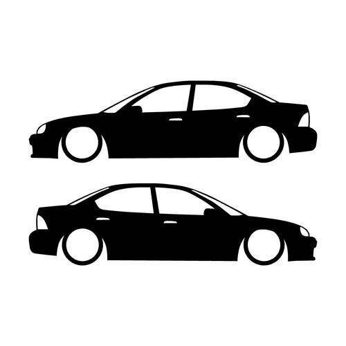 Set car decal stickers - of, 2