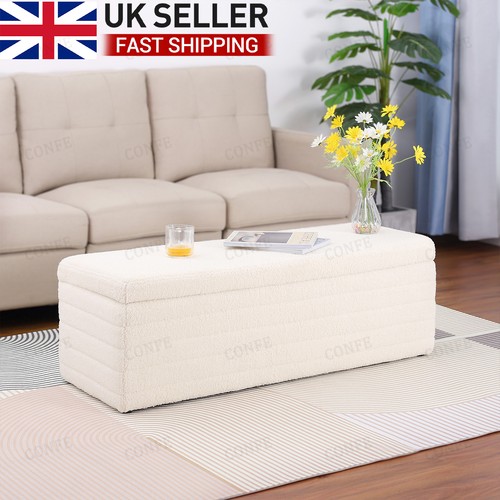 Velvet storage ottoman - velvet,