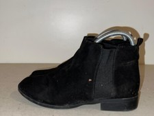 PRIMARK LADIES BLACK SUEDE ANKLE CHELSEA BOOTS SHOES UK SIZE 4 EUR 37 BT052