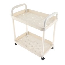 .Plastic Rolling Cart 2 Layers