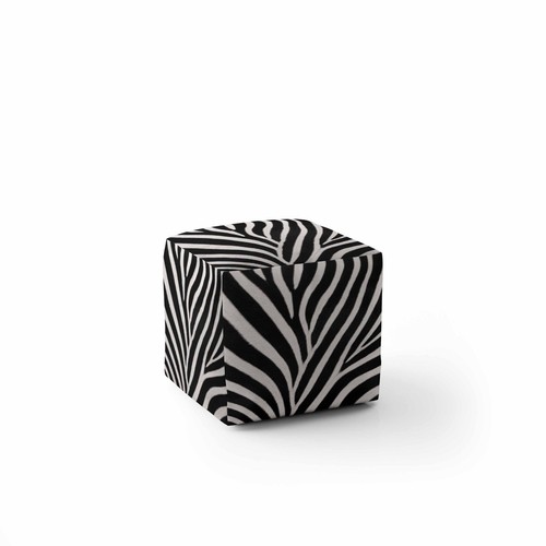 Zebra print kids pouffe - pouffe, wild