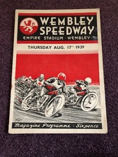 Speedway programme pre war