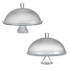 Glass Cake Stand with Dome Lid