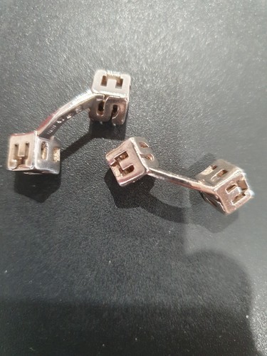 Hermes cufflinks sv925 logo - hermes,