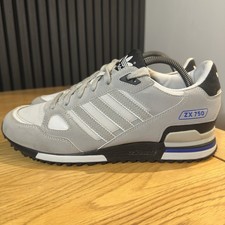 Adidas ZX 750 Originals - Size 9 UK Mens Trainers - Grey, White, Blue