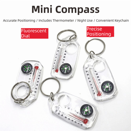 Mini keychain camping compass - mini,