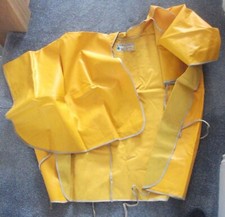Andrew Tucker yellow waterproof upper body wet weather cape