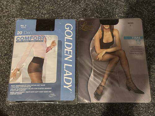 Ladies tights black pairs - 2,