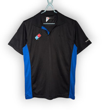 Domino's Pizza Unisex Black Blue Work Uniform Shirt Size Medium Crew