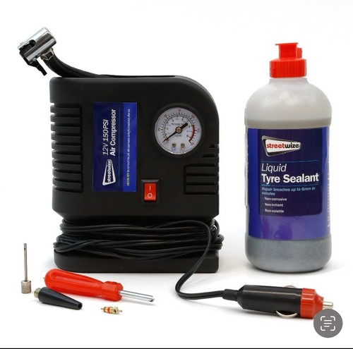 Emergency flat tyre repair kit - tyre,