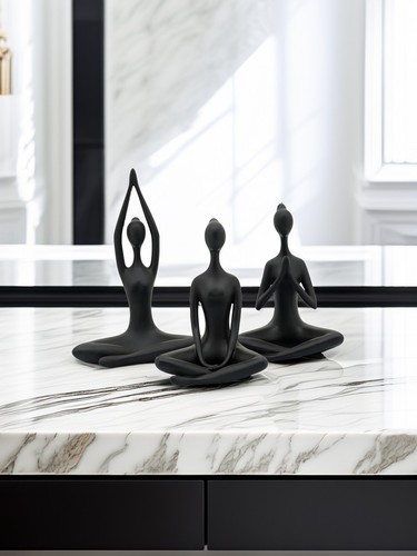 Yoga meditation sculpture set - yoga,