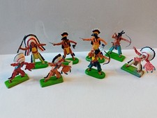 Collection Of 8x Vintage 1971 Britains Deetail  American Indian Toys