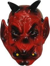 Halloween Devil Satan Mask Red