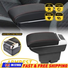 1x For 2009-2017 Ford Fiesta Mk7 Car Arm Rest Centre Console Storage Box Armrest