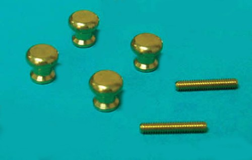 Dolls house door knobs metal - knobs, 2