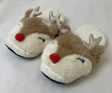Novelty Reindeer Slippers Size 3.5-4 Uk Brand new