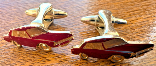 Classic car cufflinks red - classic,