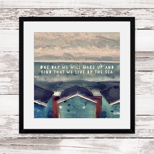 Mounted art print coast - mounted,