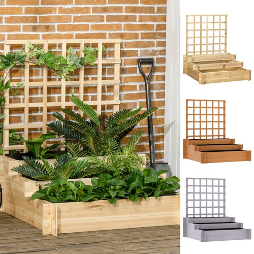 Tier wooden planters with - wooden,