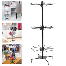 3 Tier Jewelry Display Rotating Iron Revolving Metal Stand Rack Holder  Storage