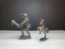 Pewter Figure Mythical Figurines Horned Skull Collector Giant + Unicorn Figures