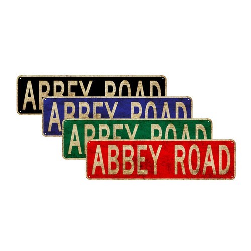 Abbey road vintage street sign - abbey,