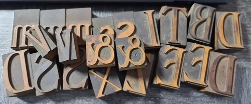 Vintage printers block - vintage,