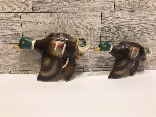Vintage ceramic flying ducks - vintage,