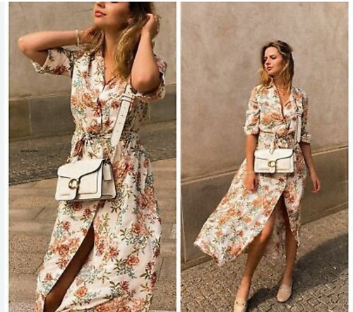 Zara ecru vanilla floral print - vanilla,