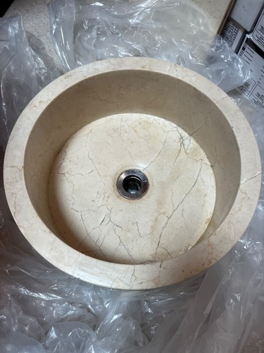 Stone circular bathroom sink