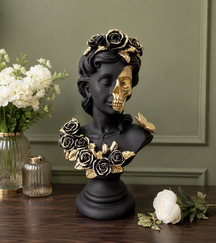 Gothic medusa gold skeleton - gothic,