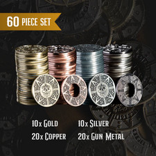 60 total Pieces Gold & Black