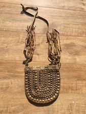 River island leather studded bag tassels 